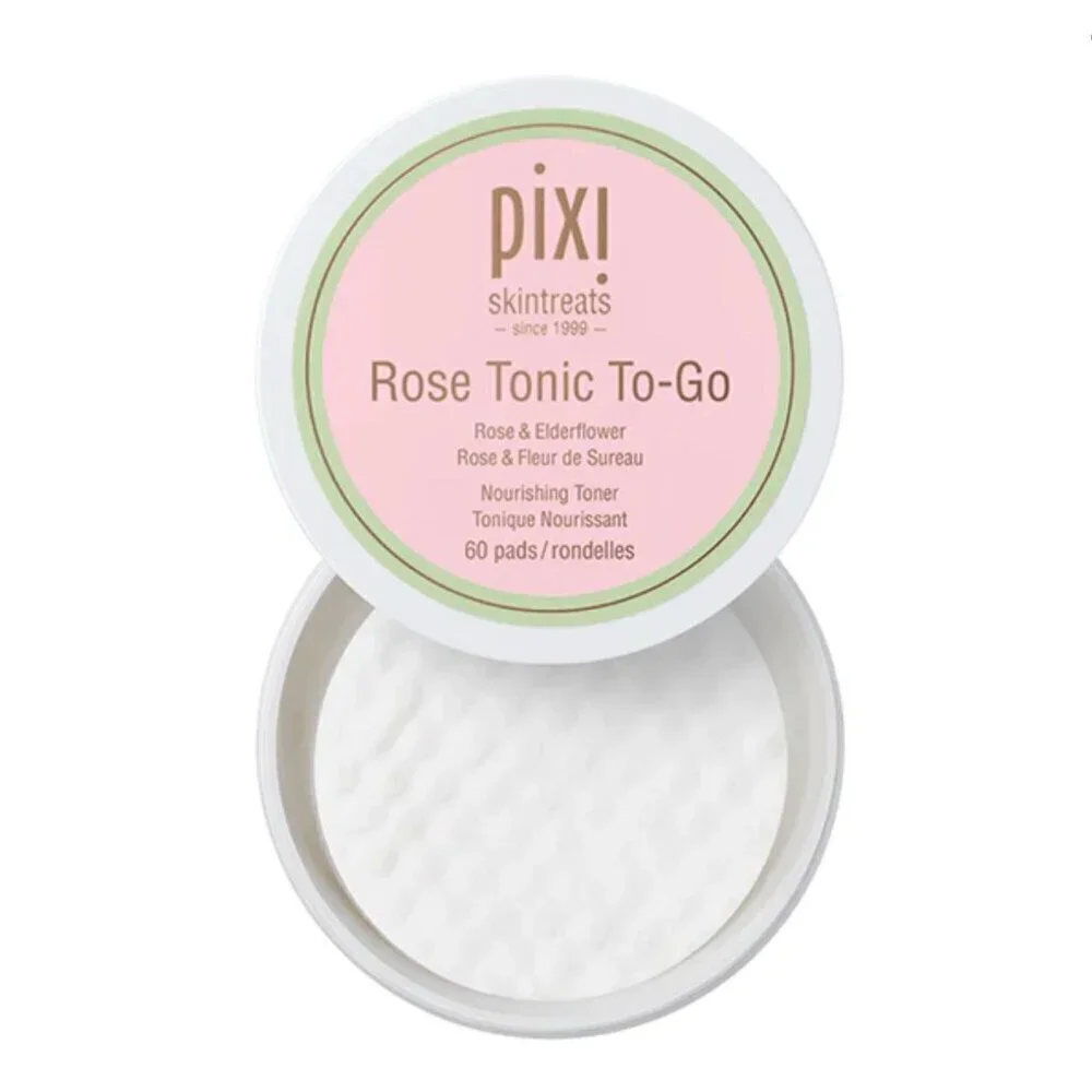 Pixi Skintreats Rose Tonic To-Go Facial Treatment Nourishing Toner Pads - 60ct